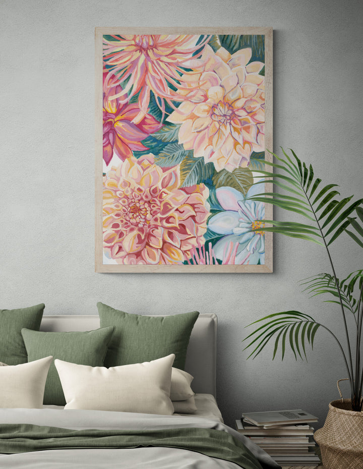 Dahlia Blossoms Art Print