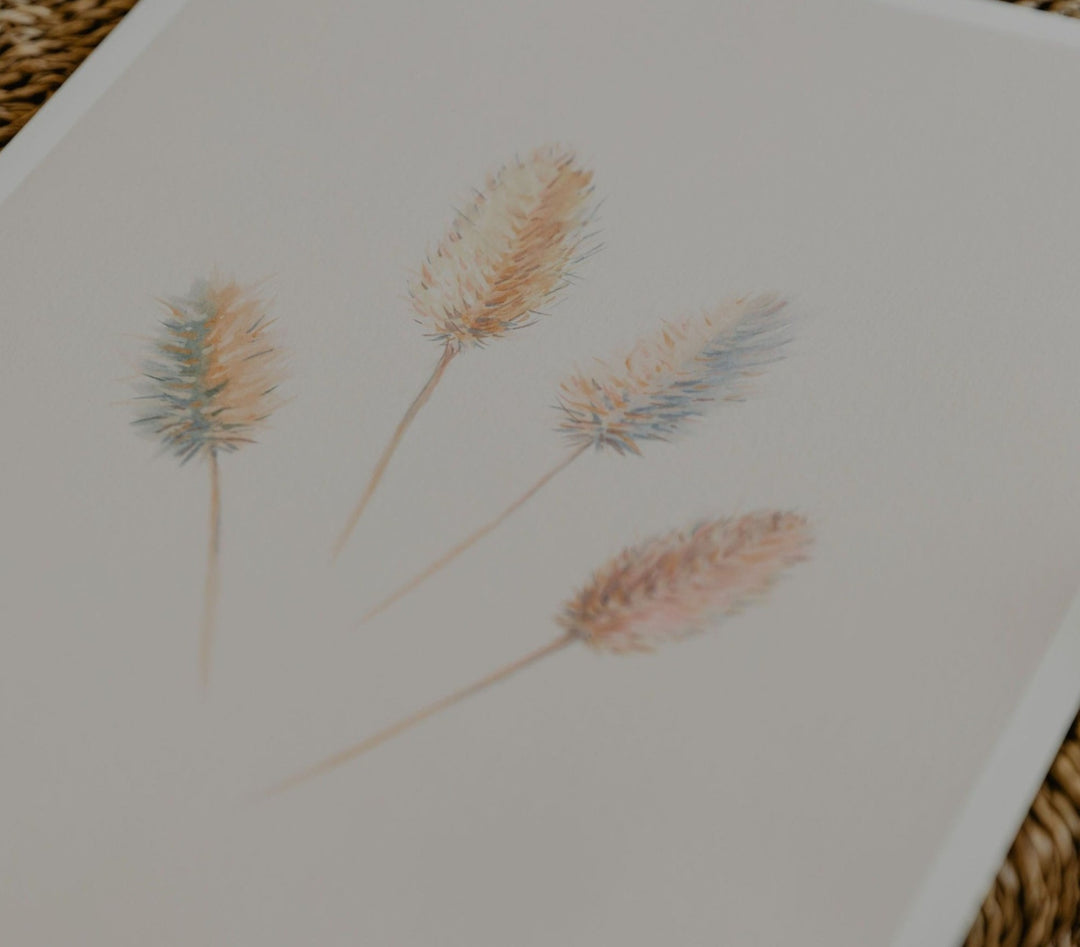 Beach Bunny Tails Art Print
