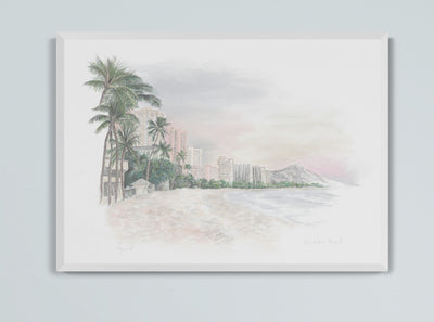 Waikiki Beach Art Print