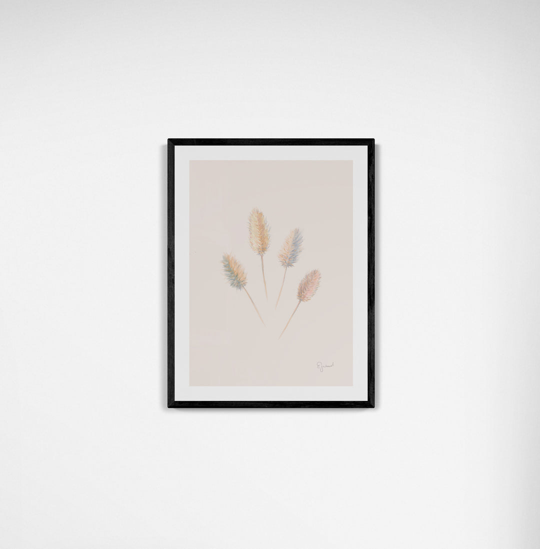 Beach Bunny Tails Art Print